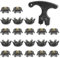 Golf Shoe Spikes with Spanner, Golf Shoe Studs, Universal Golf Shoe Spike, Replacement Golf Cleats for Shoes, 6 mm Golf Spikes (30 PCS)