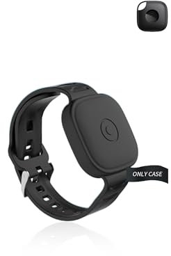 Case for Tile by Life360 Mate Key Finder, yystao Protective Silicone Watch band Compatible with Tile by Life 360 mate Tag, Durable and Anti-Lost Design (Black)