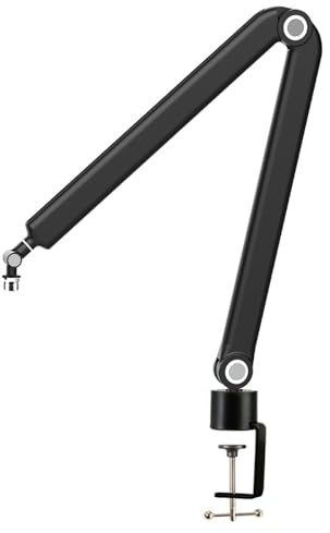 NEWFUN Bbraccio Microfono, Con supporto stabile, braccio orientabile a 360 gradi, regolazione opzionale dell'altezza e adattatore da 3/8 a 5/8, per attrezzature da studio