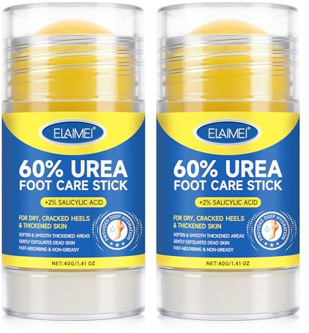 2 PACK Urea Foot Cream 60 Percent Plus 2 Percent Salicylic Acid, Urea Cream for Feet, Foot Cream for Cracked Heels and Dry Skin,Cracked Heel Repair Cream, Foot Moisturiser Fast-Absorbing & Non-Greasy
