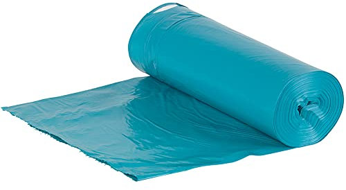hocz 120 Liter Müllsack | 100 Stück | reißfest | mit Zugband | 25er Rolle | 4 Rollen | Typ 925 | Blau Abfall-Säcke XXL Abfallbeutel | Wandstärke 40 μ | LDPE | Müllbeutel Müllsäcke