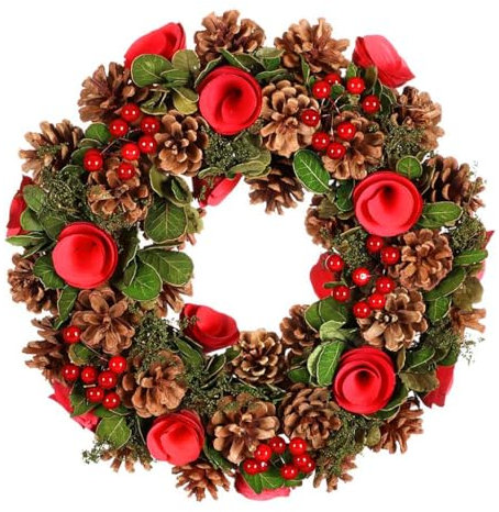 36cm Winter Large Wreath Door Hanging Outdoor Ornaments Christmas Decoration Gifts