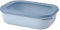 Mepal - Multi Bowl Cirqula Rectangular Vorratsdose mit Deckel , Mikrowellengeschirr & als Frischhaltedosen,1000 ml, Nordic Blue