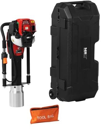 hillvert Clavadora De Estacas Y Postes Con Motor MSW-PDP-120 (Diámetro máx. 120 mm, Potencia: 870 W, 1,3 Nm / 5.500 rpm, 25-50 J)