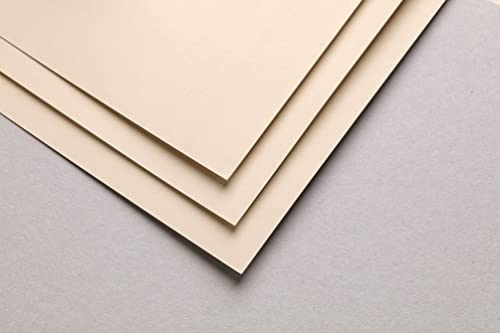 Clairefontaine 197059C Paquete Papel Pastelmat - 5 Hojas Cartulina Especial para Pasteles Secos - 24x32 cm 360g - Beige