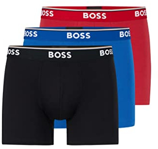 BOSS Mens Pack Boxer Briefs Black/Red/Blue962 M