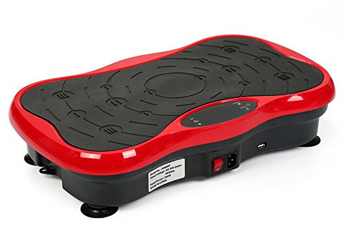 Piattaforma Vibrante, per Lo Shaper Corpo Ufficio Dimagrante Attrezzature Forma Fisica Oscillante Basic Fitness,Oscillante per Perdita di Peso Attrezzature (nero rosso)