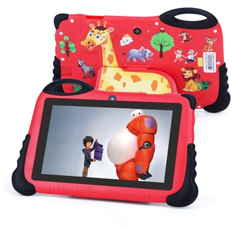 C idea Tablette pour Enfants, tablettes Android pour Tout-Petits de 7 Pouces, Affichage d’écran HD 1024 * 600, Iwawa préinstallé, Tablette d’Apprentissage pour Les garçons et Les Filles