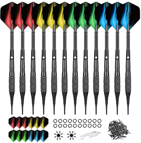 WayArrival Soft Tip Darts Set 18g, 12 Pack for Electronic Boards