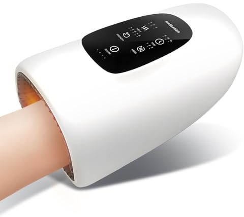 Masseur Portable Pour Mains,Avec Compression d'air et Thérapie Par la Chaleur Pour soulager l'arthrite du canal Carpien,l'engourdissement du poignet et des doigts,Les Douleurs de la Paume et Des Doigt