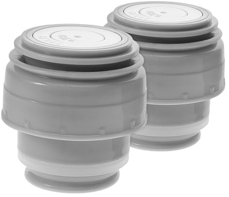 HOLIDYOYO Vacuum Flask Lid Cover 45mm Mouth Compatible 500ml-1200ml, Leak Proof Replacement Travel Mug Lid, Inner Switch Stopper for Outdoor and Portable Cups, Grey
