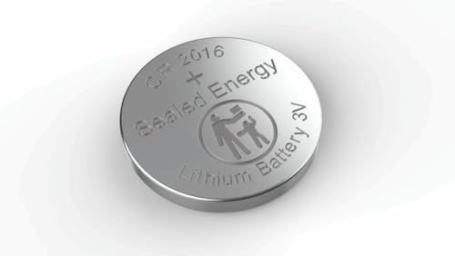 Sealed Energy CR2016 Battery 3V Lithium Coin Cell, 5 Pack, Long-Lasting Power for Key Fobs, Fitness Trackers & LED Lights, 3-Year Warranty