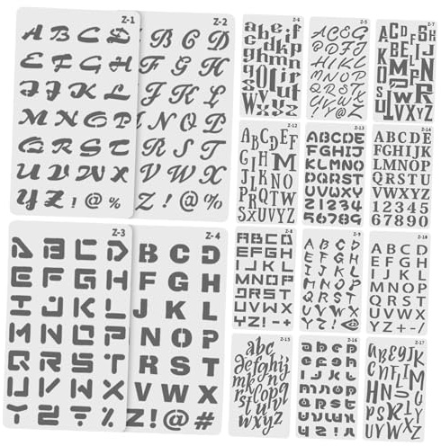 SHINEOFI 20st Återanvändbara Bokstavsmallar För Måleri Små Stencil Bokstäver För Diy Scrapbooking Journaling Och Hantverk