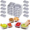 WRQIOO 30 Sets Reusable Snack Pack Containers, Double Condiment Containers with Lids, Portable Reusable Snack Pots, Mini Sna-ck Containers, Sna-ck and Dip Container Leakproof for Work,Picnic,Travel