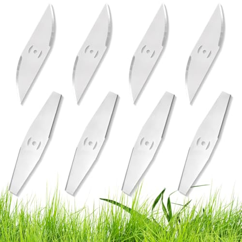 KUMSODE 8PCS Cuchillas Metal Para Desbrozadora Electrica, Cuchillas De Metal Para Desbrozadora De Césped, Hoja De Repuesto De Metal, Accesorios Para Desbrozadora