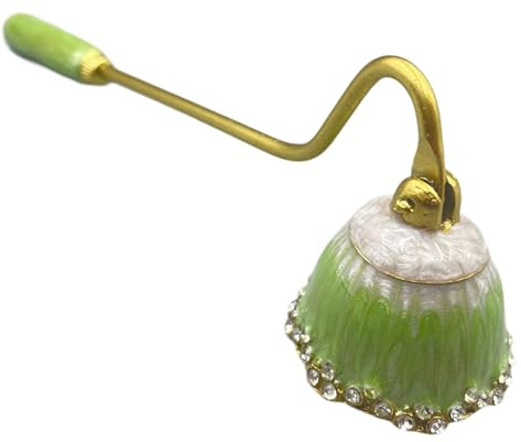 Qianly Candlesnuffer Candle with Long Handle Decorative Accessory European Creative Wick Extinguish Cover, Green