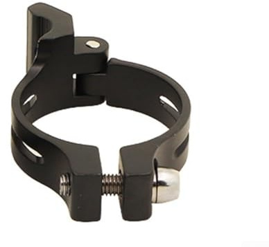 Jonikuper Front Derailleur Adapter Clamp for Braze-On Mount, Aluminum Alloy 31.8 mm / 34.9 mm Band, Compatible with Seat Tube Frames, Black(34.9mm)
