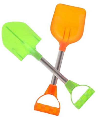 Joygoodta Child Snow Shovel, Child Snow Shovel Long Handle Beach Sand Scoop Kids Digging Toys Random Color 2PCS