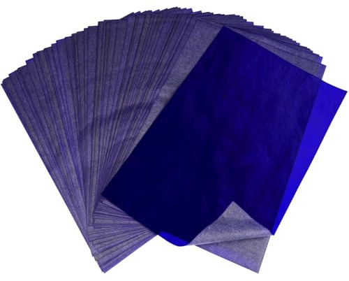 50 Sheets Tracing Paper A4, 29.7 x 21 cm Carbon Paper for Tracing | Blue Transfer Paper, Graphite Paper, Transfer Paper, Copy Papers for Copy Paper Wood Canvas Artist Lettering Sketching
