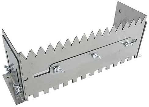 Llana dentada de doble diente, peine ajustable para mortero para una aplicación rápida y uniforme del adhesivo, herramienta profesional para nivelar azulejos de suelo y pared con,60cm