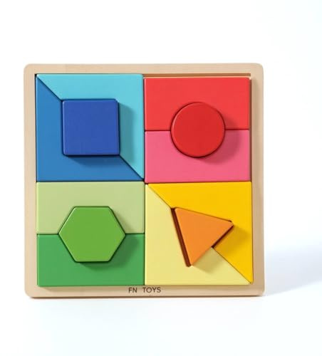 Fxzqgnh 13 Piezas Rompecabezas con Bloques Didáctico Puzle Geométrico Juego Encastre para