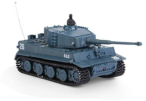 Tbest RC Panzer Fernbedienung Kampfpanzer Battle Panzer Tank Spielzeug mit Motor Turmbewegung und Soundeffekte RC Ferngesteuerter Kampfpanzer 1/72 4 Kanäle für Kinder Geschenk