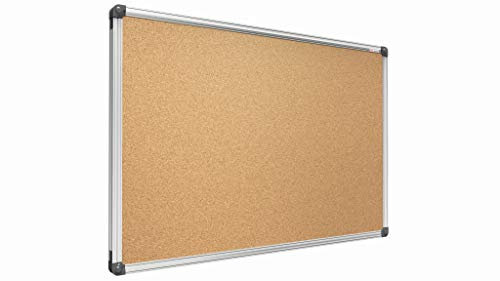 ALLboards Pinnwand mit Aluminiumrahmen 150x100cm, Korktafel Korkwand Pinnwand Kork