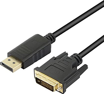 XMSJSIY Câble adaptateur Displayport vers DVI, haut débit DP mâle vers DVI 24+1 mâle 1080p Full HD pour PC, ordinateur portable, télévision, projecteur, moniteur, etc.