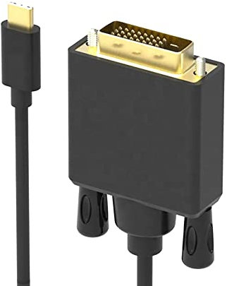 axGear USB C to DVI Cable Converter Display Monitor Adapter 6Ft Type C to DVI Cord