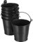 PATIKIL 3 Height Mini Metal Bucket, 6 Pack Colorful Metal Succulents Pot Party Decorative Pails with Handles for Small Succulents, Black