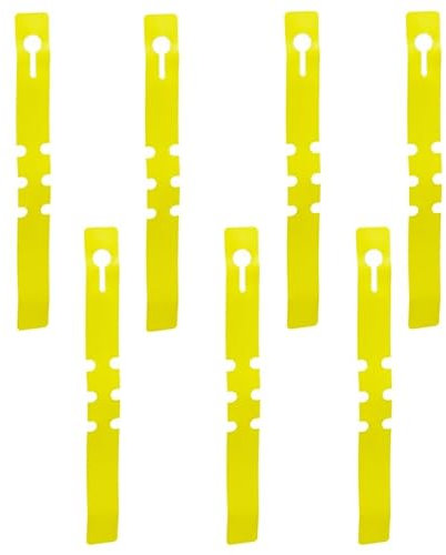 Lot de 100 étiquettes de plantes en plastique jaune réglables à suspendre autour des arbres de jardin, étiquettes de nom pour graines, légumes, fleurs en pot, jardinage, 2 x 21 cm