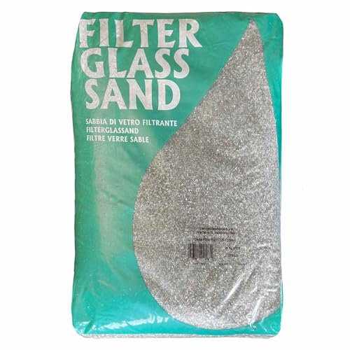 A&G-heute Glasfiltersand 20kg feine Körnung 0,5-1,25 mm | Für Poolfilter, Teichfilter und Aquarien | Wasseraufbereitung durch Sandfilter