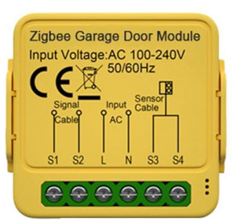 Fangxuee Modulo Controller Apriporta Garage Tuya Interruttore di Controllo Remoto App Smart Life Funziona con Home Assistant Zigbee