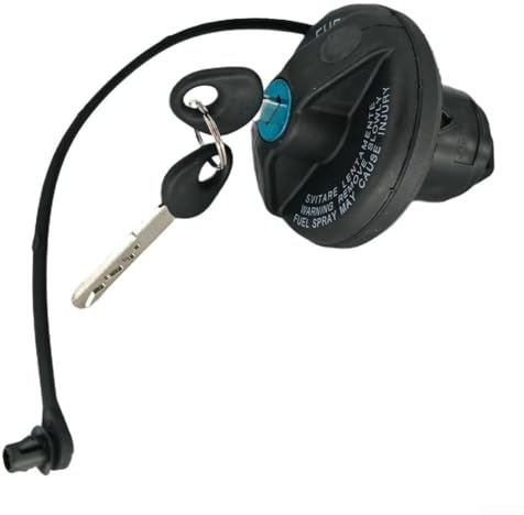 Tappo serbatoio autobloccante con 2 chiavi compatibile con Fiat 500 Grande Punto EVO ABS Nero Tappo carburante OEM 71802520 Coperchio serbatoio auto
