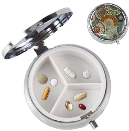 Pastillero De Viaje | Pequeña Caja Para Pastillas Con 3 Compartimentos | Contenedor de Suplementos para Gimnasio, Viajes de Negocios y Escapadas