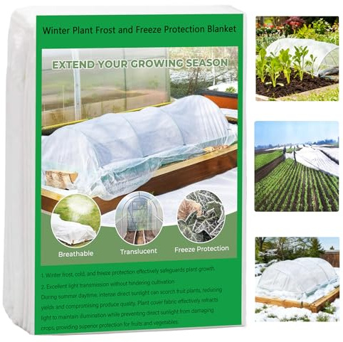 SNZ Toison non-tissée d'hiver - Protection contre le gel pour plantes - Perméable à l'eau - Résistant aux UV - Protection hivernale pour palmiers, oliviers et plantes en pot - Non tissé respirant (65