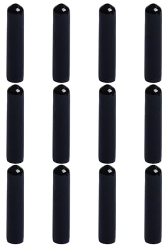 INOOMP Set 12 Tappi Copri Beccucci Versatori per Bottiglie, Tappi Versatori per Vino e Olio in Silicone Nero, Piccoli Coperchi Pratici per Erogatori da Cucina, Protezione Antipolvere per