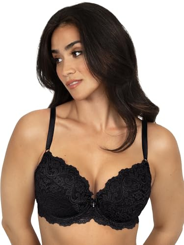 Smart & Sexy de Las Mujeres Firma Encaje Sujetador Push-up - Negro -