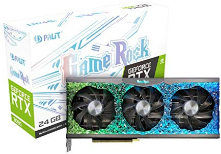 Palit GeForce RTX 3090 GameRock 24GB GDDR6X Grafikkarte mit ARGB SYNC, Angel ARGB, 10496 Core, 1395MHz GPU, 1740MHz Boost, 3X DisplayPort, HDMI, Dual BIOS, 0dB Tech, NED3090019SB-1021G