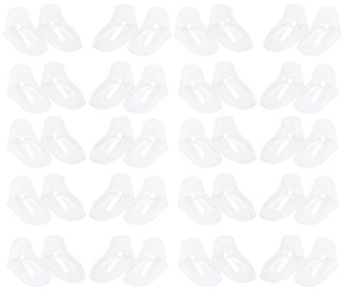 Artibetter 100 Piezas de Plástico Transparente Pies de Bebé Escaparate Zapatos Árboles Niño Botines Zapatos Calcetines Soporte de Exhibición 9Cm