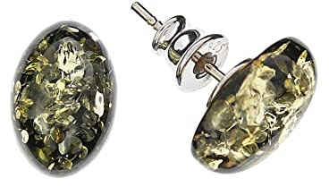 Artisana Schmuck - Orecchini in ambra e argento sterling 925/000 rodiato, Argento sterling 925/000 rodiato ambra baltica, Ambra