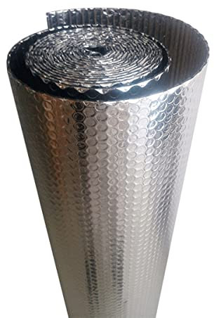 Rotolo Di Isolamento A Doppia Bolla Rotolo Di Isolante Termico Riflettente Isolante Termico Per Termosifoni Alluminio Pannello Per Attici, Pavimenti, Pareti, Roulette E Capannoni ( Size : 1mx3m )