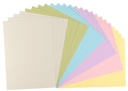 Vaessen Creative Florence Selbstklebend Cardstock - A4 Bastelpapier - A4 - Farbenmix - 24 Stück - Bedruckbares Papier - zum Basteln und Hobbyprojekte