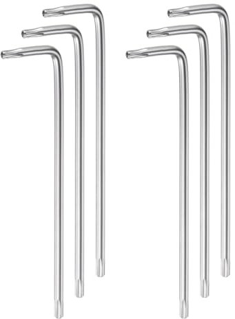 QUARKZMAN 6uds Torx Hexagonal Llaves, T20 Alto Carbono Acero Extra Largo Brazo Torx Hexagonal Llave L Forma Estrella Llaves para Automoción Césped Equipo y Motor Refacción