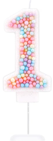 Velas Cumpleaños Numeros, Lindas Velas Macaron Color Caramelo Dulces Velas Numéricas para Tarta, Adorno de Pastel con Números para Niñas Fiesta de Cumpleaños Baby Shower Boda Aniversario (1)