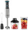 zulierion 1500W Hand Blender, 4 in 1 Stick Blender with 4 Stainless Steel Blades, 21 Speed Control and Turbo Setting Handheld Blender, Immersion Blender with Whisk, Measuring Mug, Chopper, BPA Free