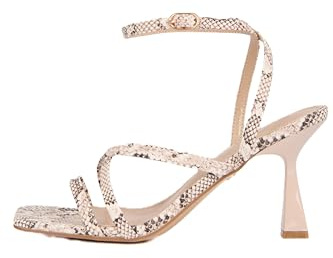 Rio Fiore Sandali Donna con Tacco, Serpente, 8.5 cm Tacco a spillo, Sandali donna alti, Ecopelle, 2681L-1-A-9 (Beige PU, 38 EU)