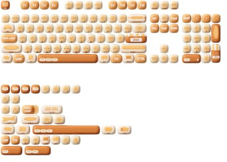 Akko PBT-Tastenkappen-Set, Bun Wonderland, MOG-Profil, 138 Tasten, Tastenkappen für mechanische Tastaturen