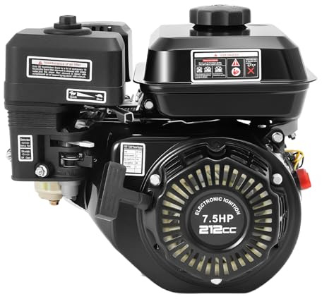 KUMOYOU 7.5HP Gas Engine, 4-Stroke OHV Horizontal Shaft Motor, Replacement for Honda GX160 for Go Karts Lawn Mowers Generators Pumps Compressors