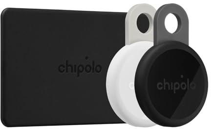 Chipolo LOOP – Laddningsbar Bluetooth-spårare för nycklar och väskor | Funkar med Apples Hitta min eller Googles Find Hub, Ring din mobil och Varningar utanför räckvidden (2x LOOP + 1x CARD)